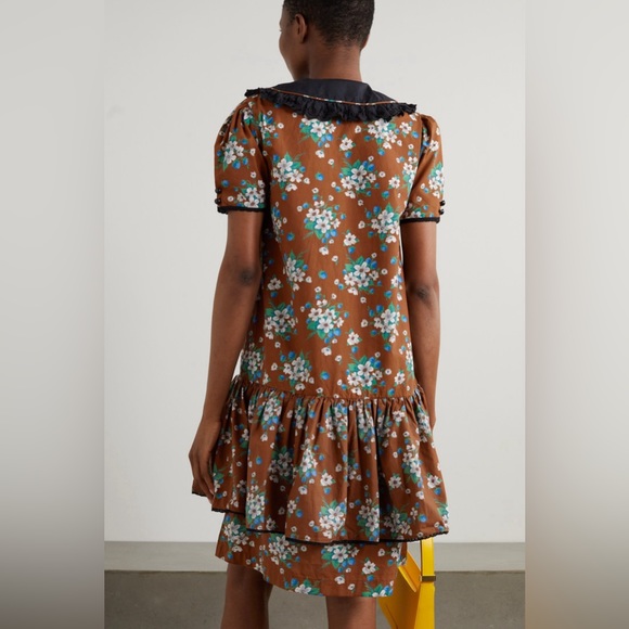 Batsheva Clarice Dress in Brown Lily 16 - Picture 3 of 16